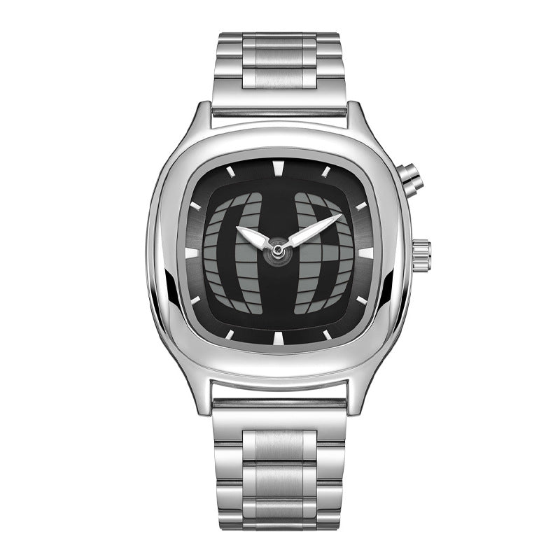 Retro-style Digital Display Watch With Hands And Numbersexclusive Trendy Quartz Timepiece
