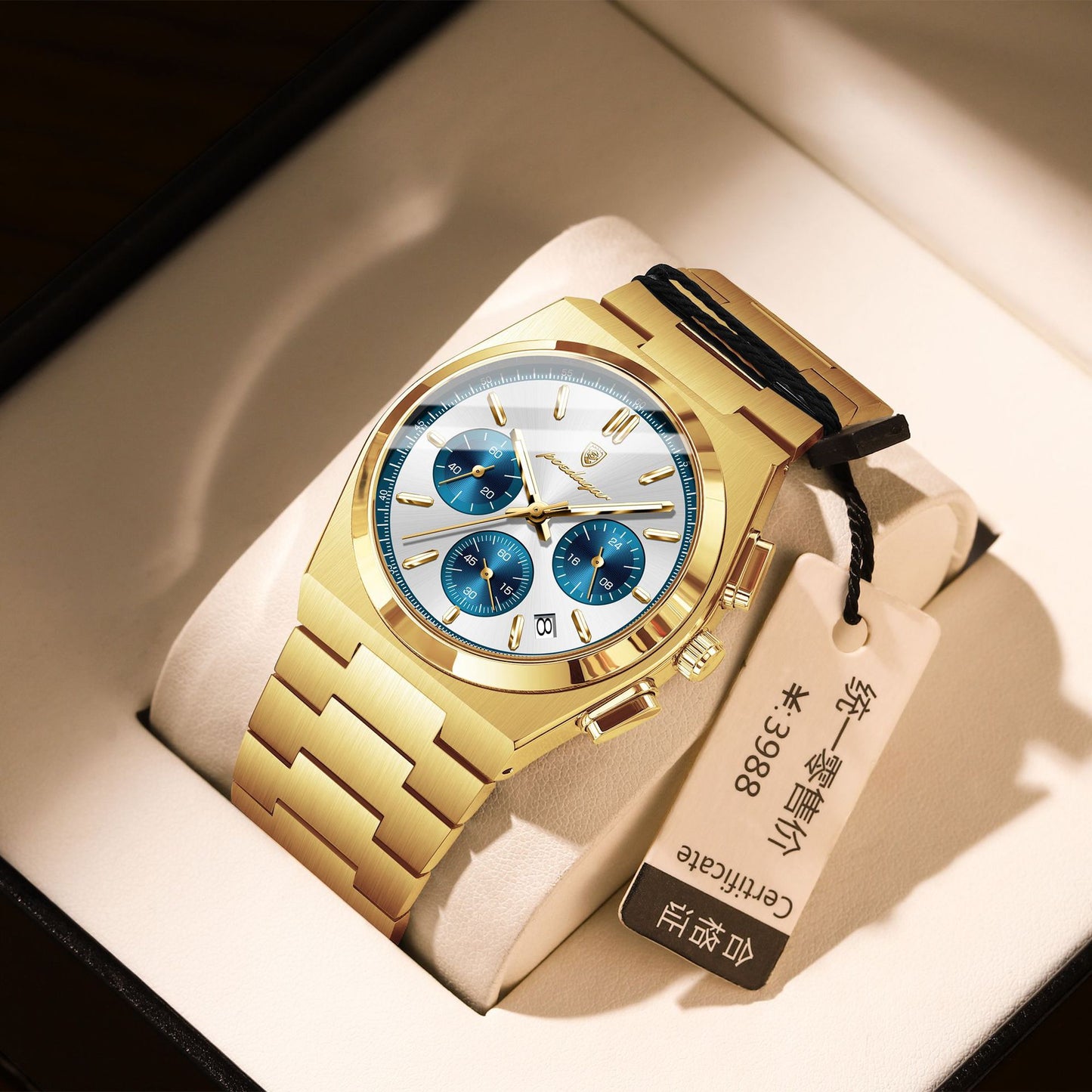 Mens Waterproof Multifunctional Luminous Ultra-thin Watch