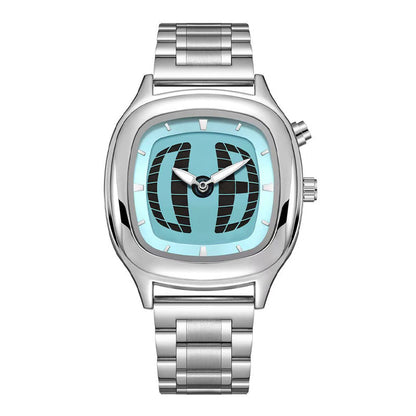 Retro-style Digital Display Watch With Hands And Numbersexclusive Trendy Quartz Timepiece